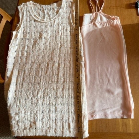 Unique SLEEVELESS SACK DRESS by GAT RIMON, XS Pale Pink/Coral, Mid-Thigh Length - Picture 10 of 16